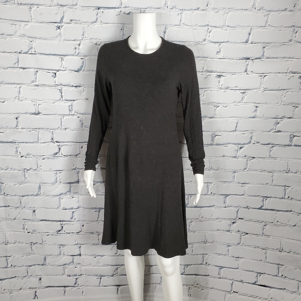 Eileen Fisher Gray Stretch Jersey Dress